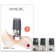 SMOK Infinix 2 replacement pods, refillable cartridges for SMOK Infinix 2 pod vape kit.